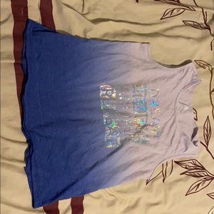 Blue and purple ombre shirt